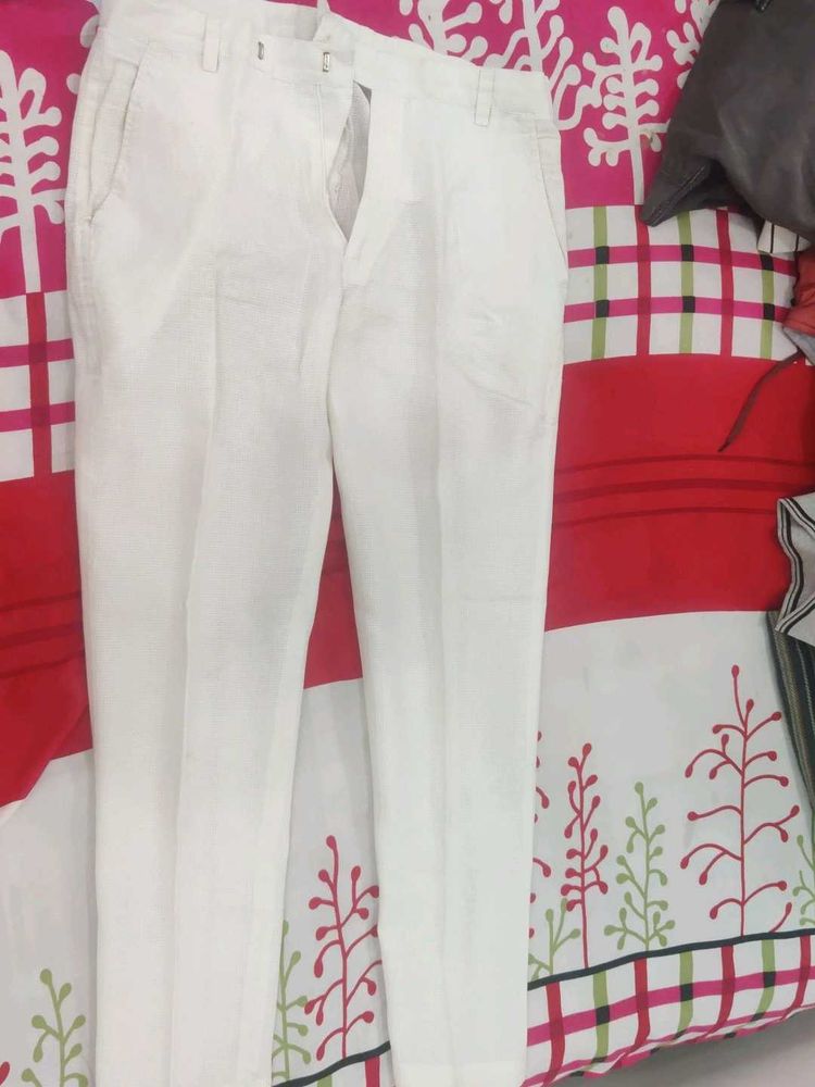 White Casual Pants