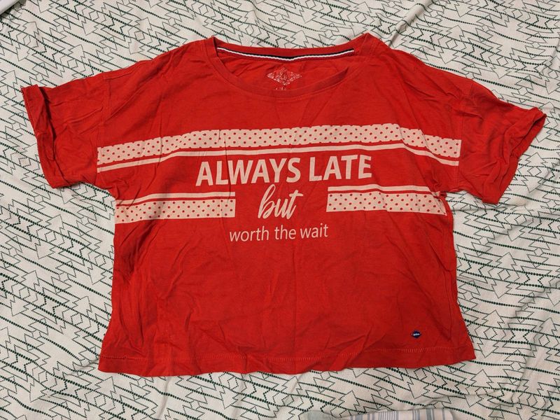 Combo Red and pink Graphic T-Shirt