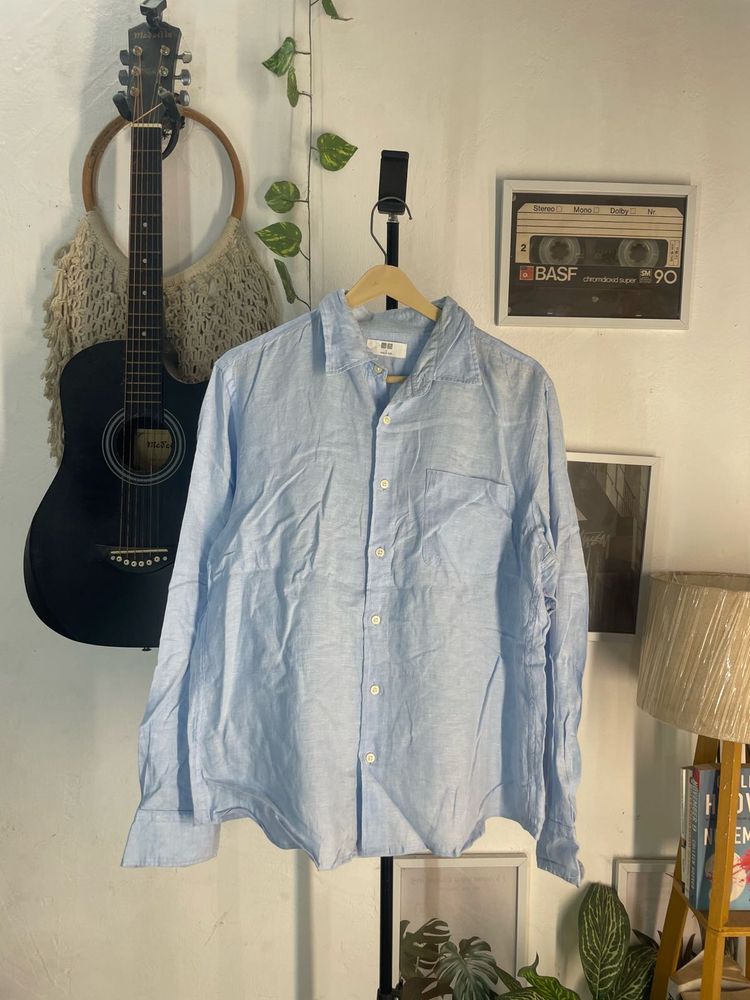 Uniqlo Light Blue Button-Up Shirt