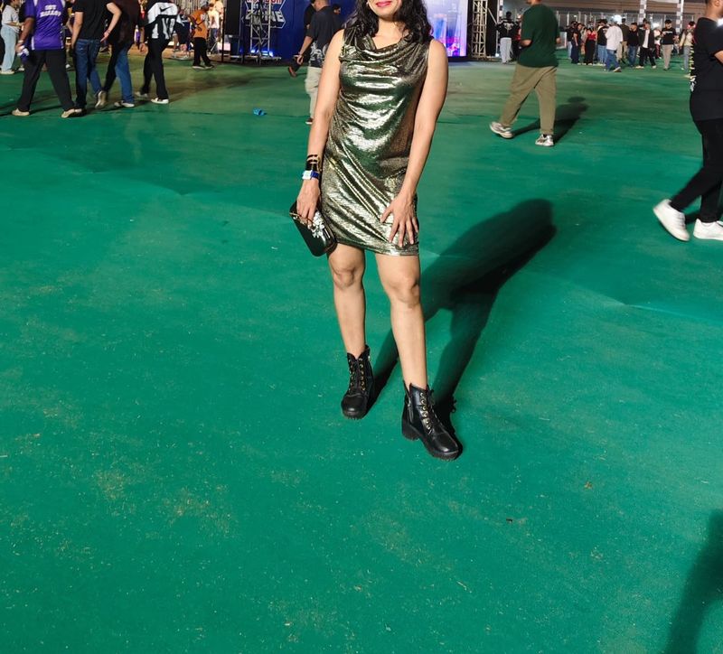 price drop‼️Shimmery Gold Party Dress