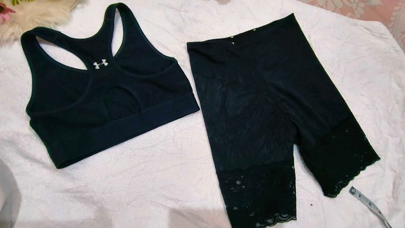 Sports Bra &amp; Lace Shorts shaper