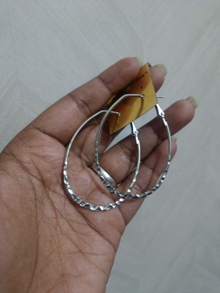 Hammered Hoop Earrings
