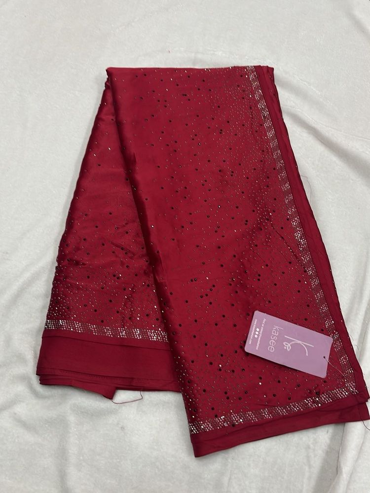 Elegant Maroon Saree