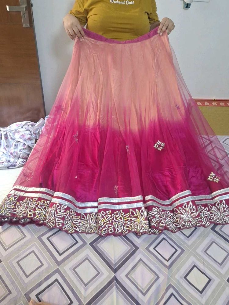 Beautiful Ombre Lehenga with fully embroidered blo