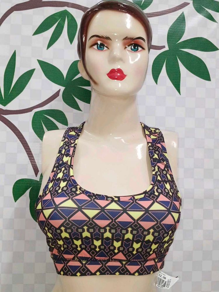 (1100)Patterned Sports Bra