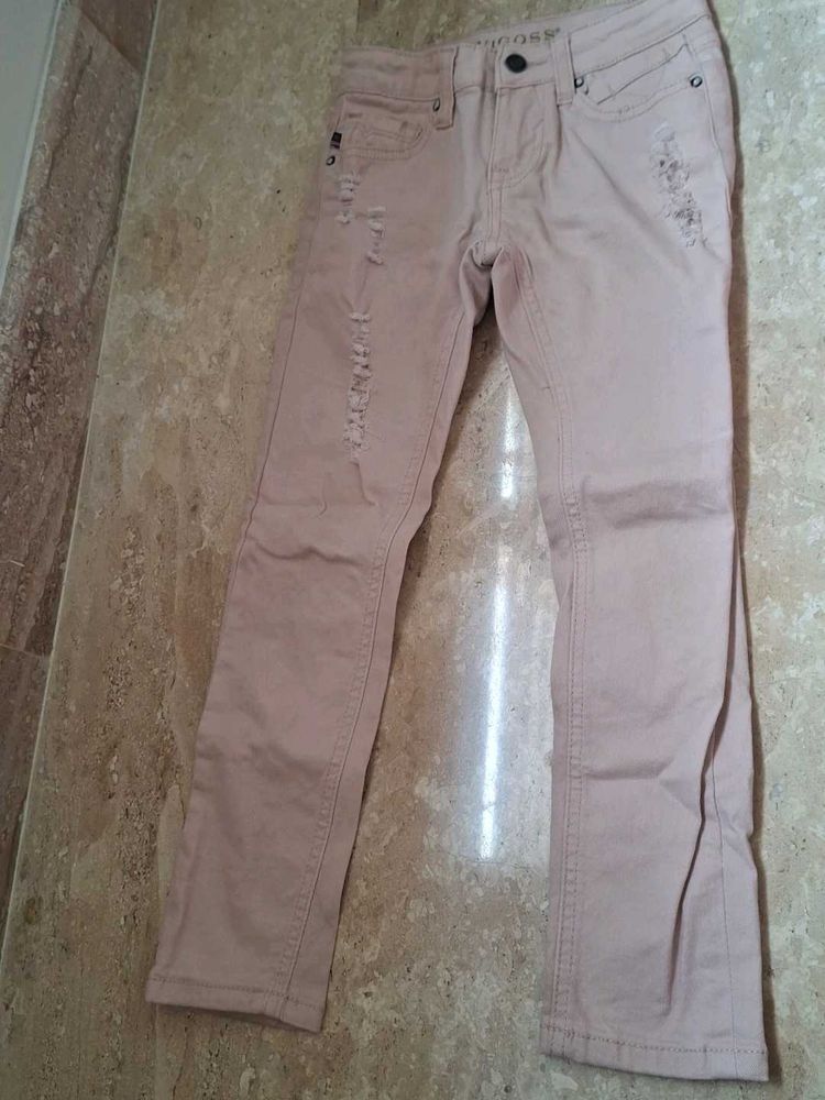 Ripped Pink Jeans