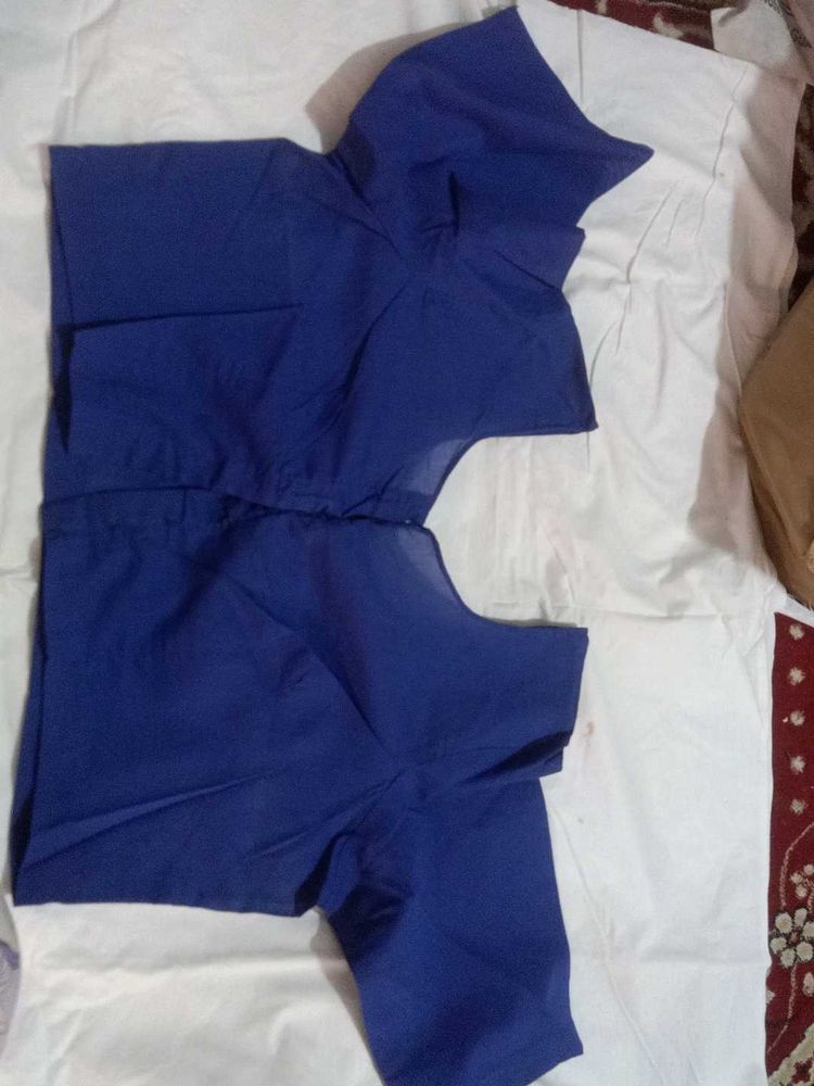 Solid Royal Blue Blouse
