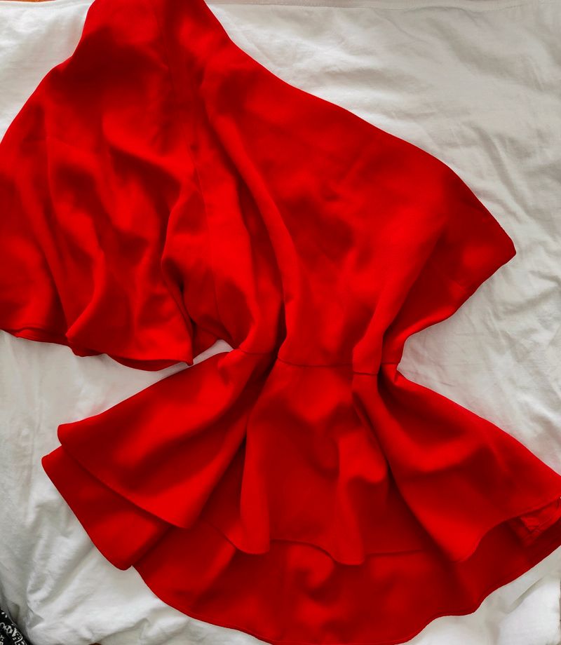 Very beautiful One shoulder Red top, Brand Wardrob
