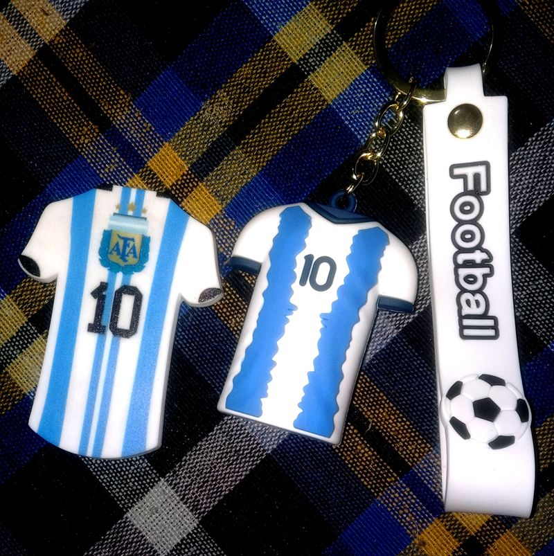 Argentina Football Keychain Set