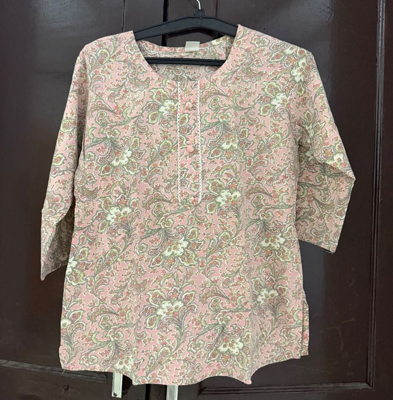 Pastel Paisley Print Tunic Top