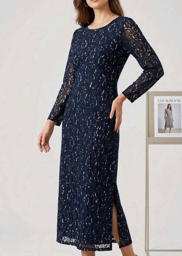 Elegant Black Floral Print Dress