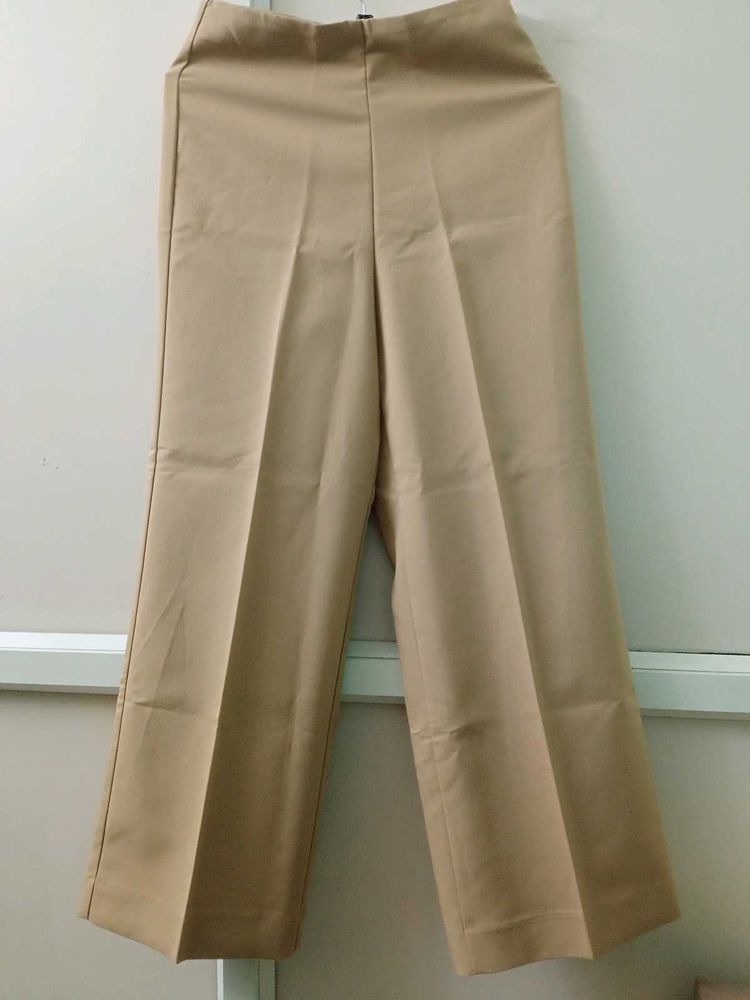 Khaki Wide-Leg Trousers WESTSIDE