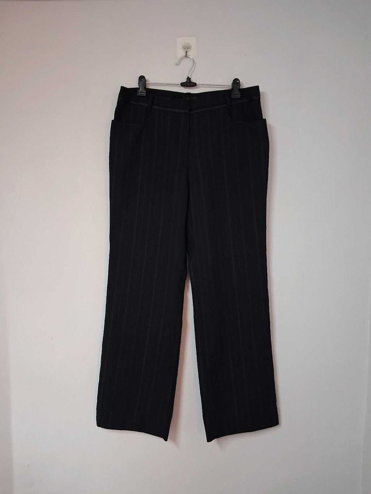Pinstripe Wide Leg Pants