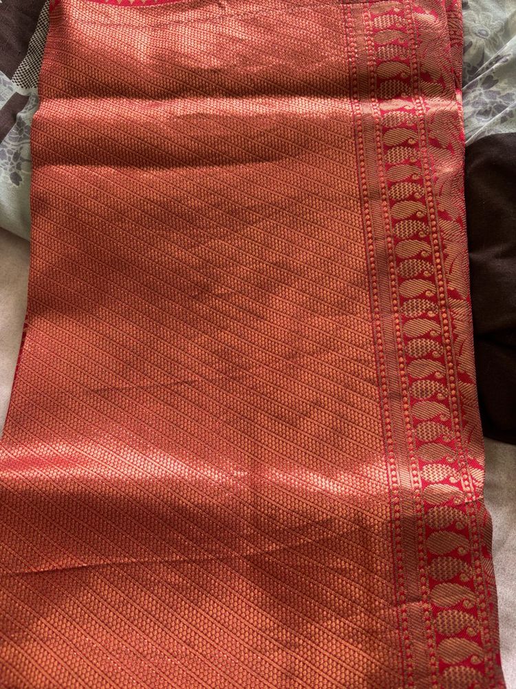 Embroidered Silk saree with blouse
