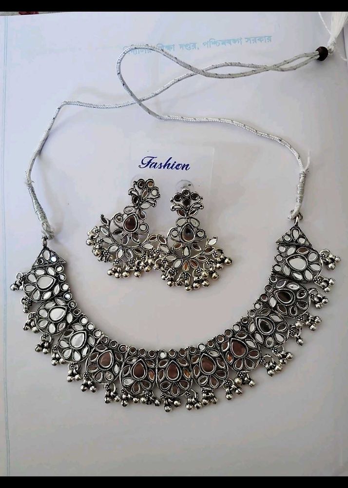8.Antique Oxidized Silver Necklace Set