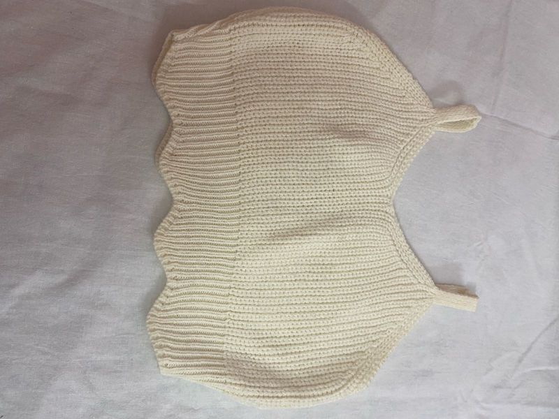 Cream Knitted Top