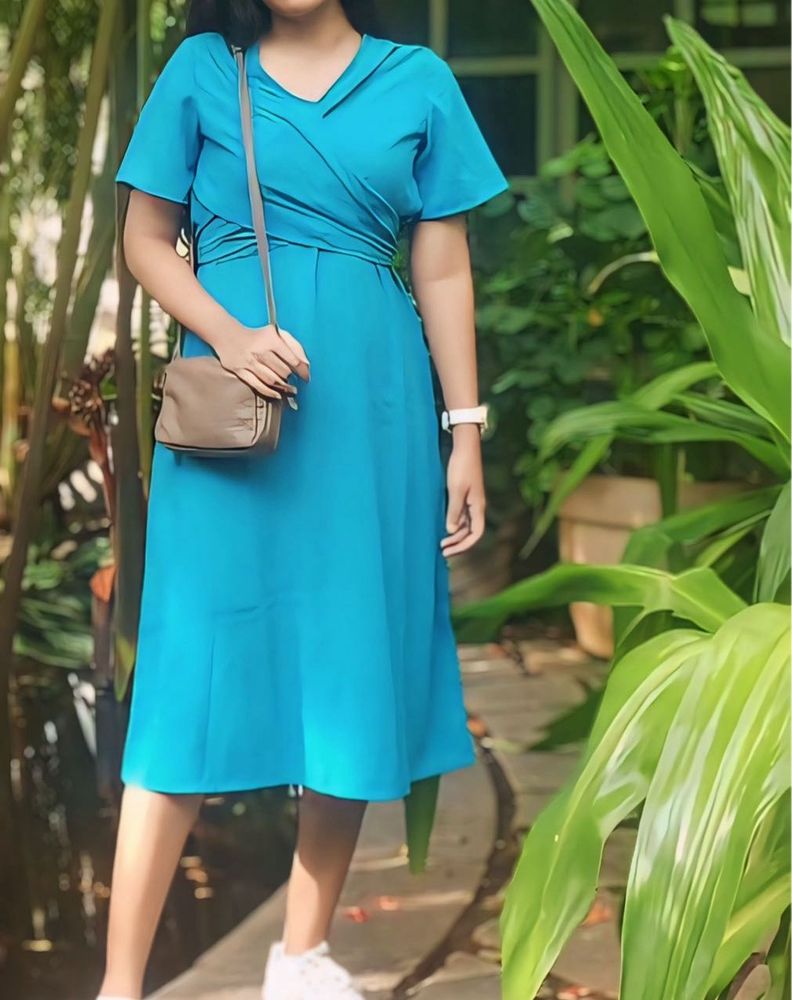 Stunning Blue Wrap Dress