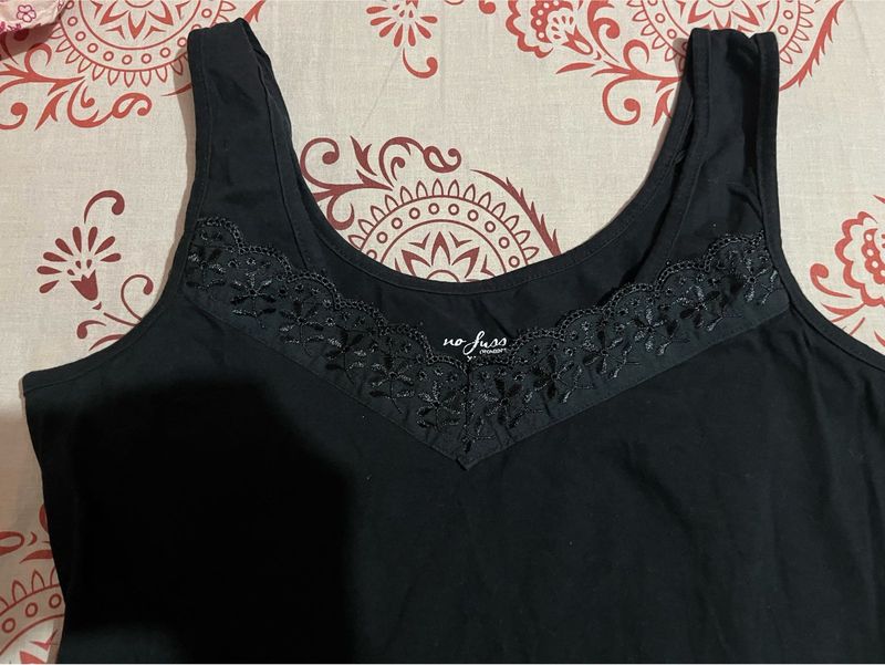 Black Lace Trim Camisole
