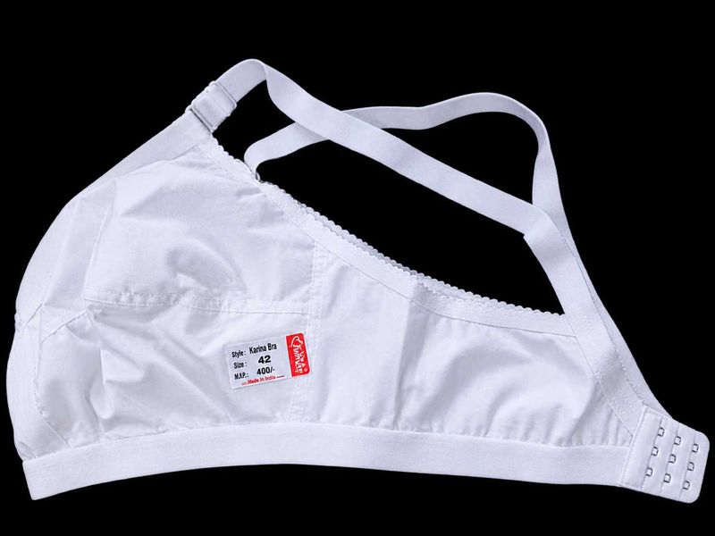 Comfortable White Cotton Bra pack of 2