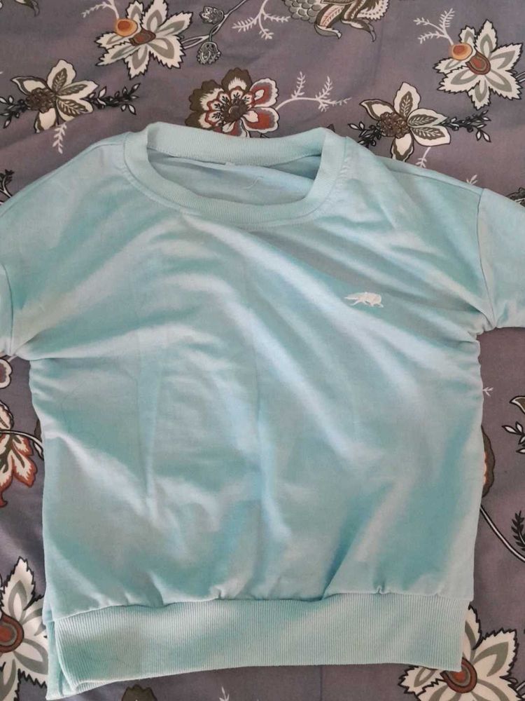 Light Blue Graphic Sweatshirt