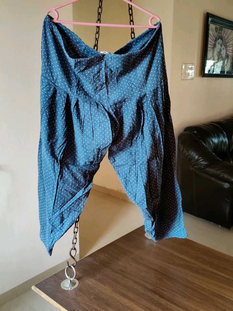 Stylish Blue Polka Dot Salwar Pants