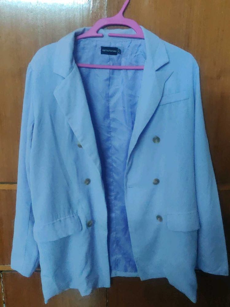 Lilac Double-Breasted Blazer Jacket