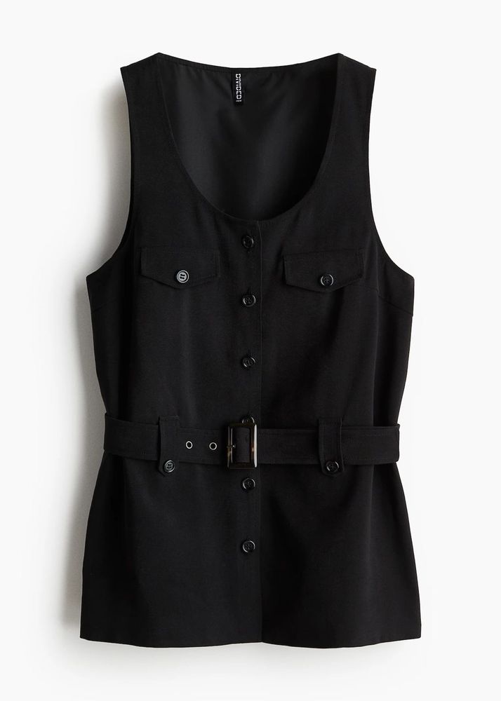 H&amp;M Women’s Black Belted Waistcoat 🖤
