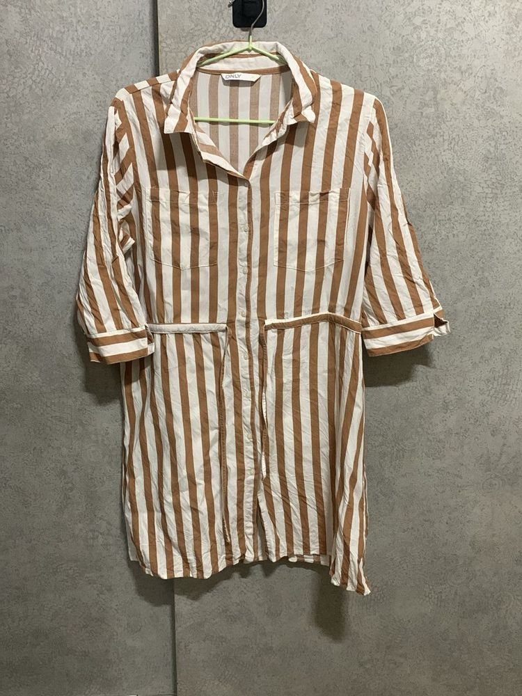 Striped Shirt Dress