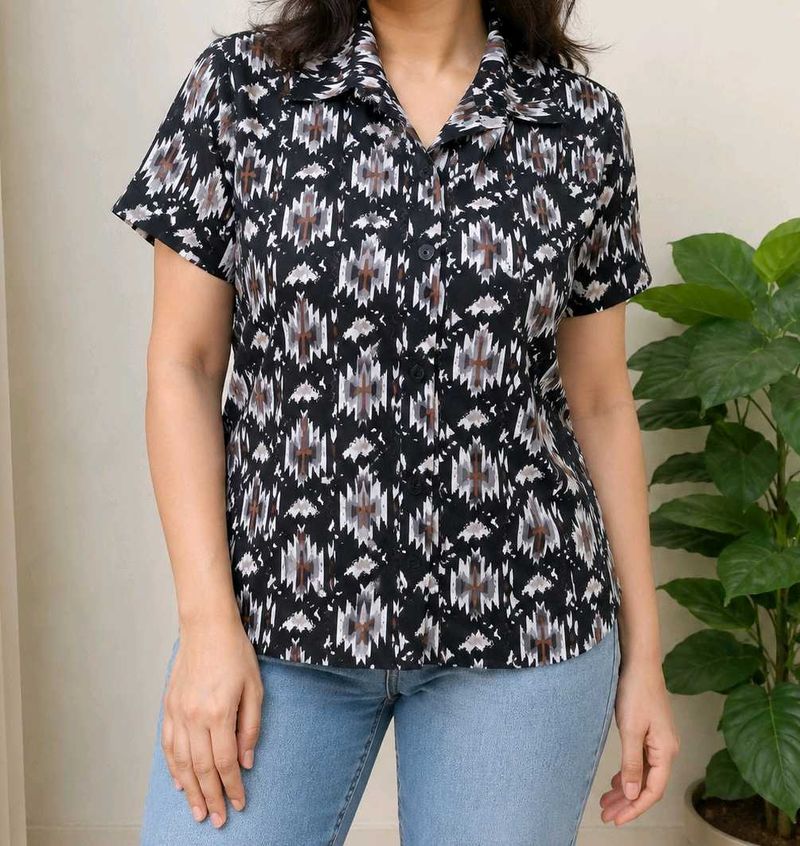 Stylish Printed Short Sleeve Shirt