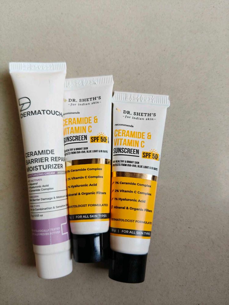 combo of 3 ceramide moisturizer