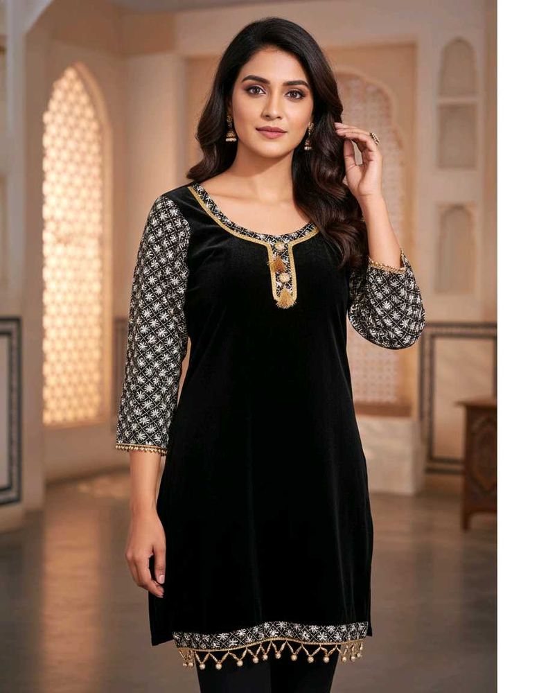 Elegant Velvet Tunic