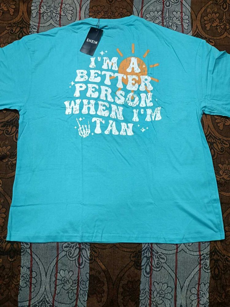 Shein "Better Person When I'm Tan" Graphic Tee