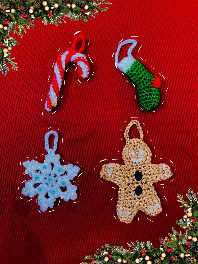 crochet ornament combo