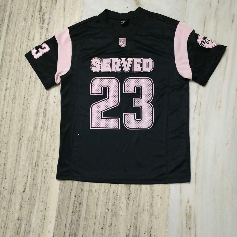 Black Jersey Style T-Shirt