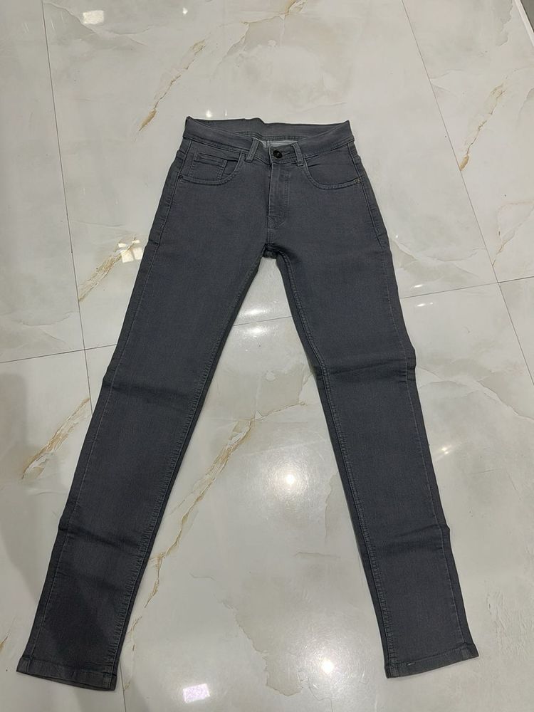 Men's Dark Grey Slim Fit Jeans
