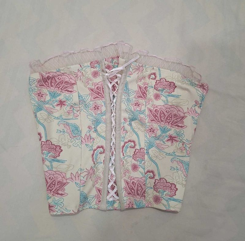 Floral Print Corset Style Top