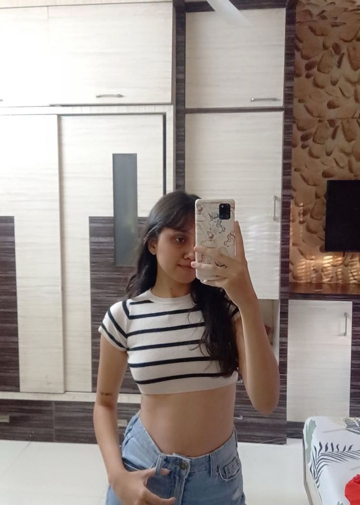 Striped Cropped Top