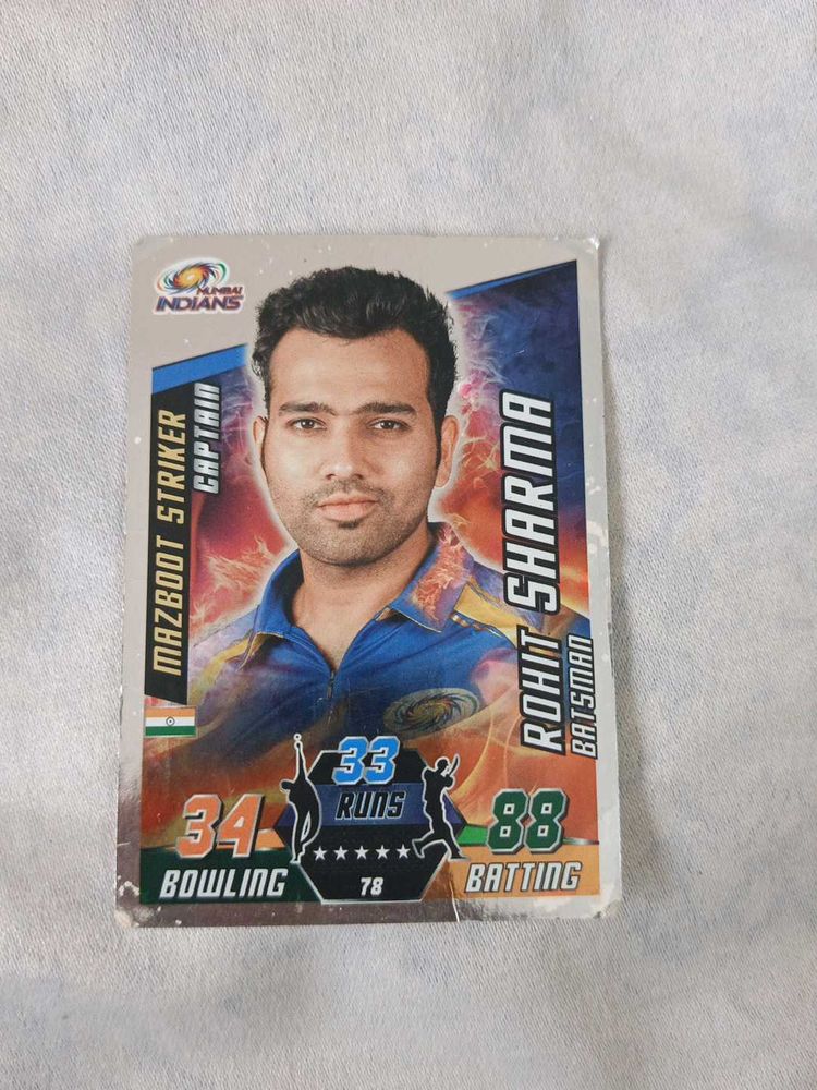 Cricket attax 2015 Rohit Sharma Silver Foil Card