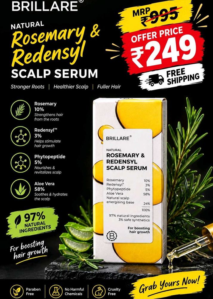 Brillare Rosemary &amp; Redensyl Scalp Serum