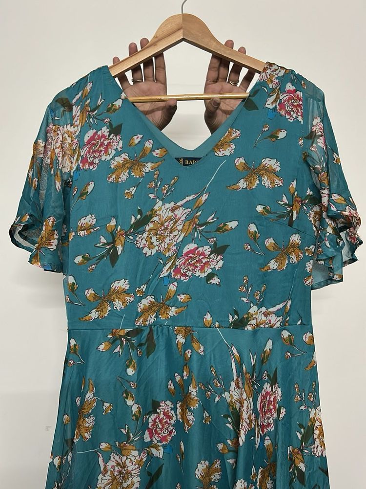 Bohemian Floral Print Midi Dress
