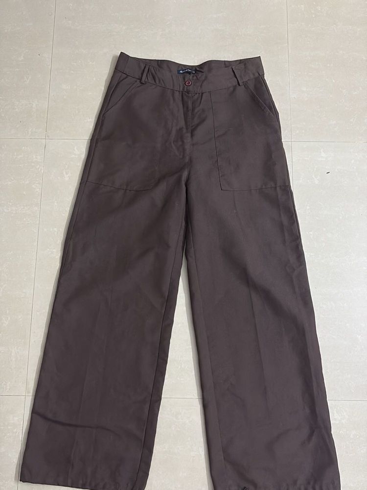 Brown Wide Leg Pants