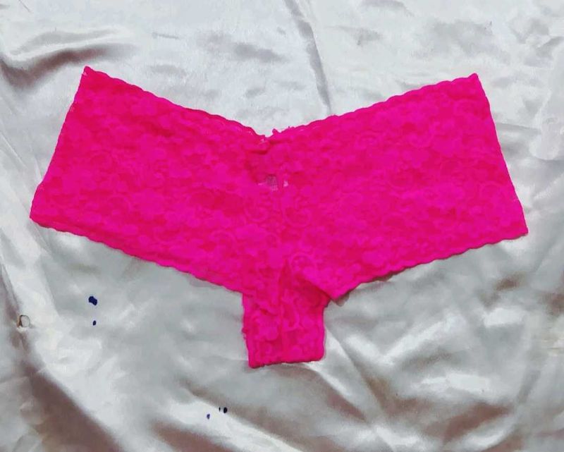 Pink Lace Thong Panty