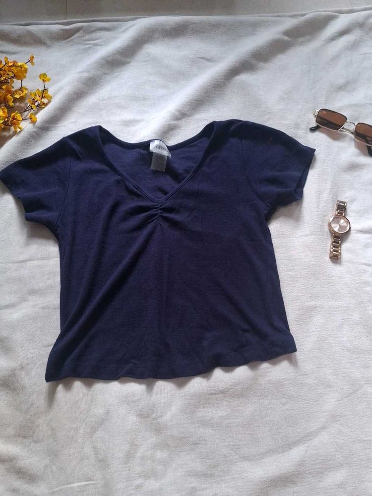 Navy Blue V-Neck T-Shirt