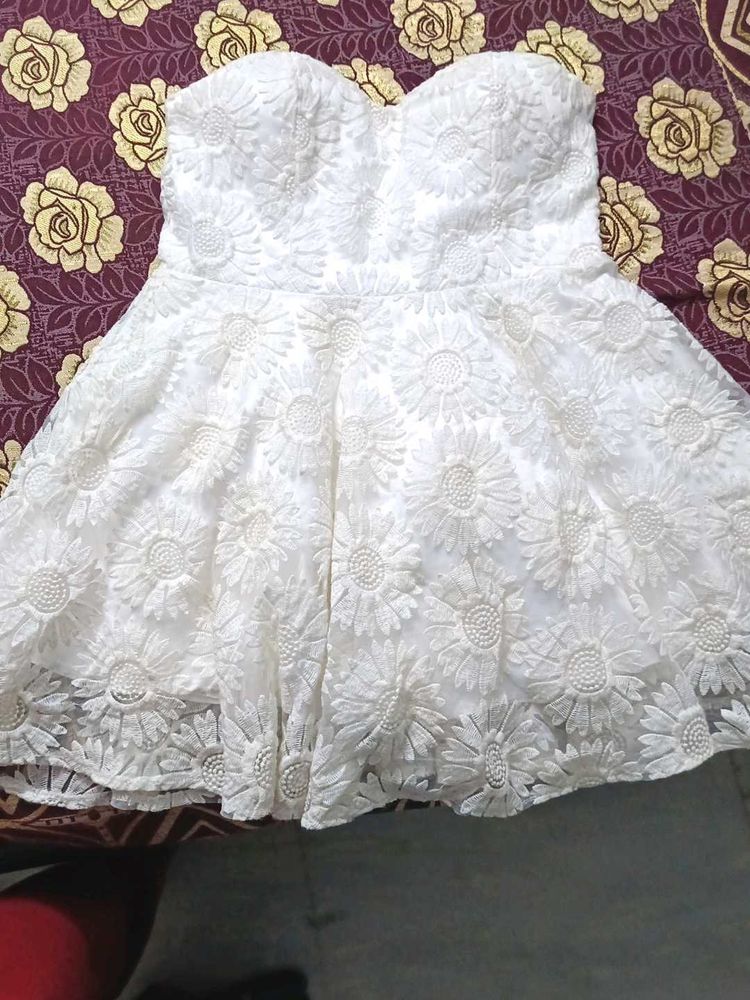 White Pretty Tube Dress