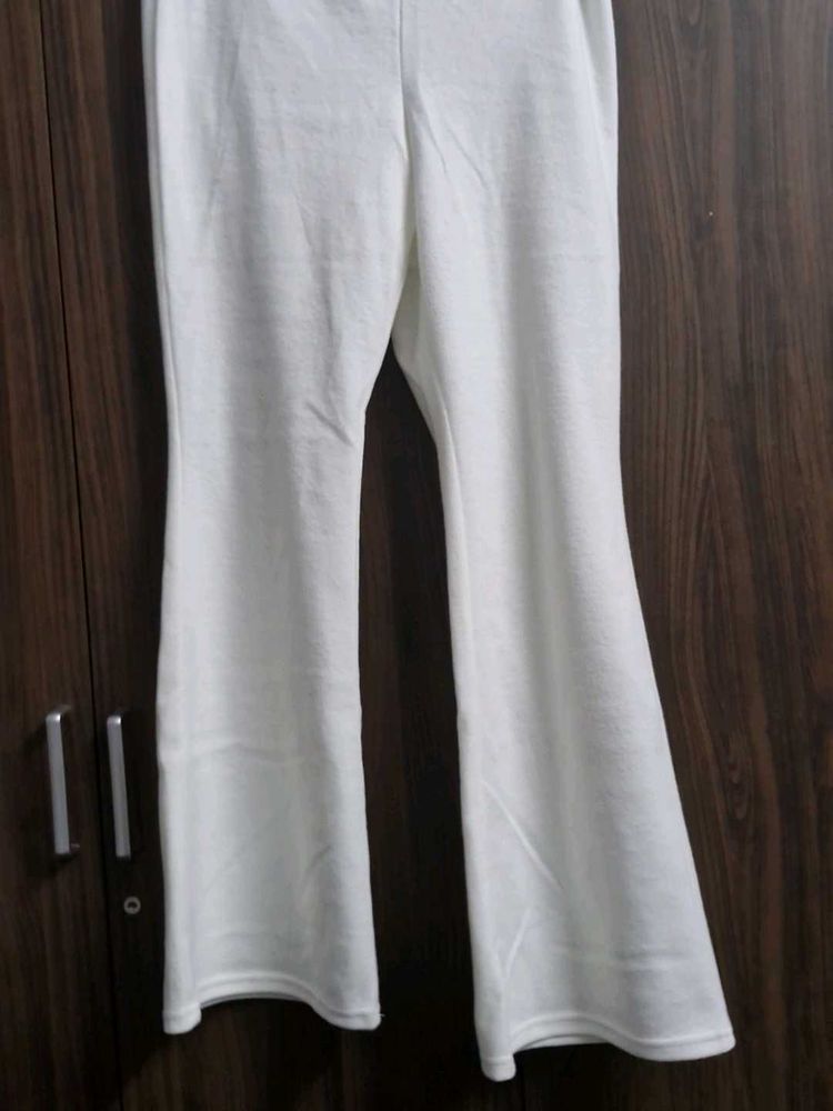 H&amp;M White Bell Bottom Pants