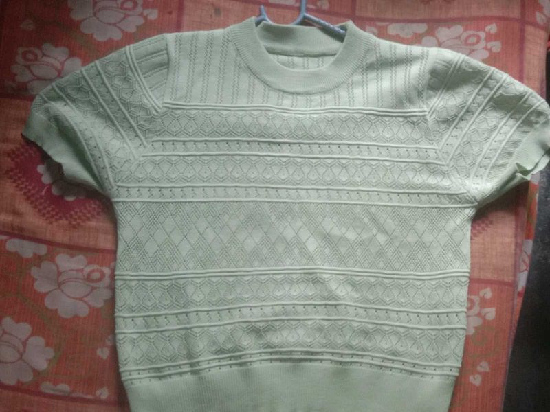 Vintage Knit Top - Light Green