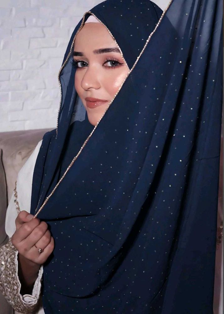 Premium Dupatta with Rhinestone and Diamon