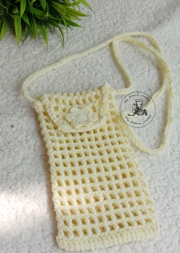 Crochet Mobile Net Pouch