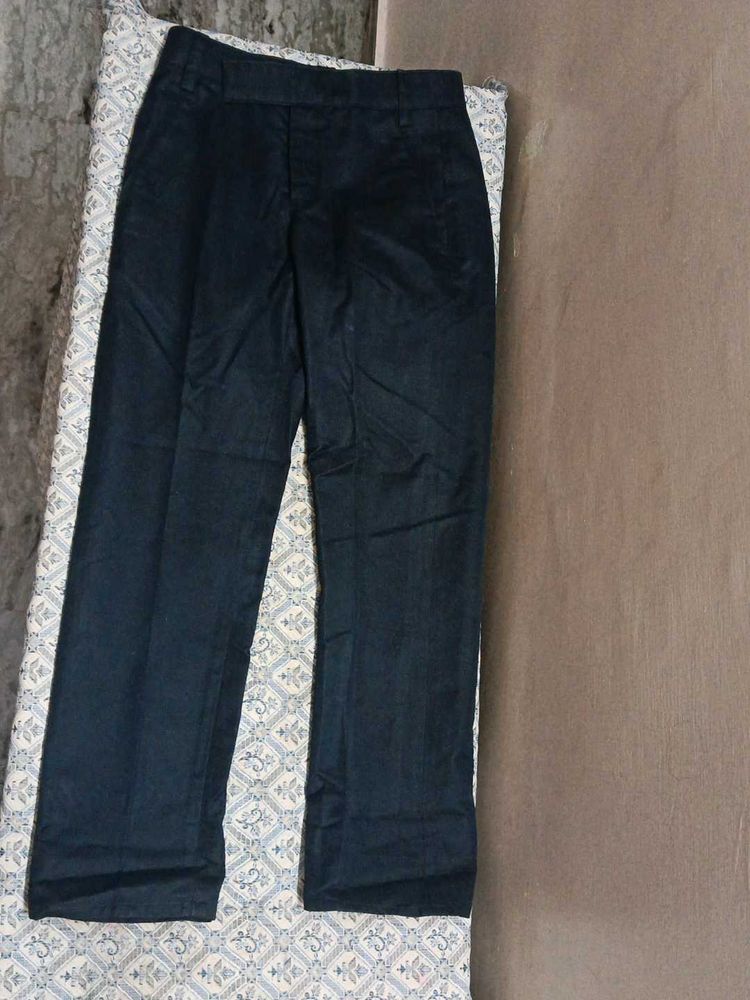 Dark Black Straight Leg Pants