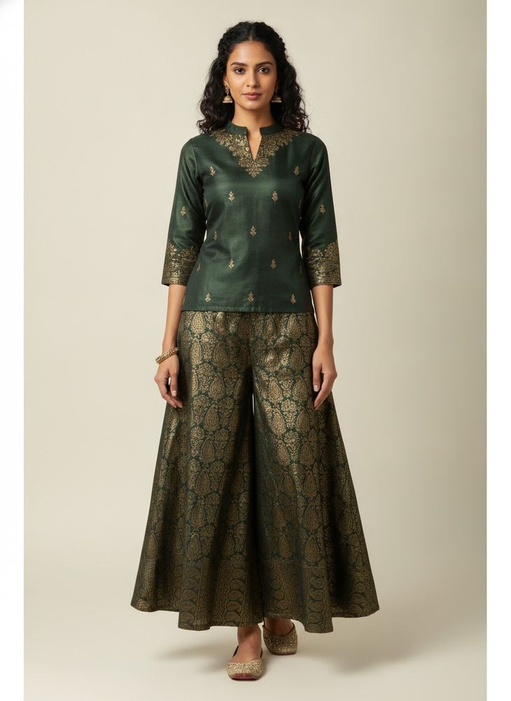 Elegant Embellished Palazzo Pants